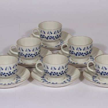 Arabia Vanamo kahvikupit, serikuva, 6 kpl, suunnittelija , serikuva, ornamentti
