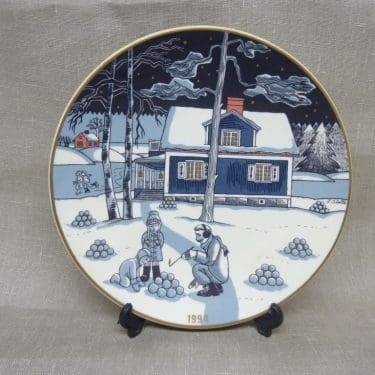 Arabia Joululautanen vuosilautanen, 1994, suunnittelija Tove Slotte, 1994, serikuva