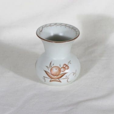 Arabia Pomona maljakko, käsinmaalattu, suunnittelija Raija Uosikkinen, käsinmaalattu, pieni, art deco, signeerattu