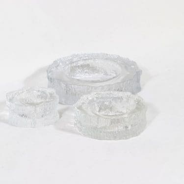 Iittala Aslak tuhka-astiat, eri kokoja, 3 kpl, suunnittelija Tapio Wirkkala, eri kokoja
