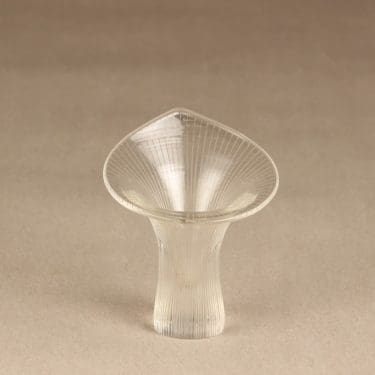 Iittala Kantarelli taidelasi, viivahiottu, suunnittelija Tapio Wirkkala, viivahiottu, signeerattu