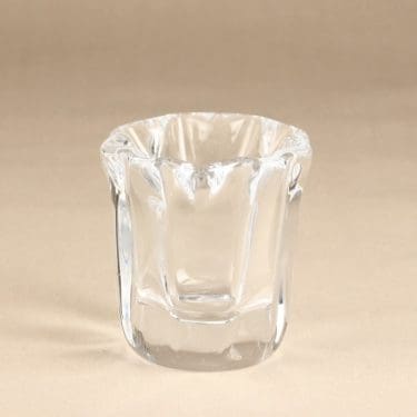 Iittala Kalvolan kanto taidelasi, kirkas, suunnittelija Tapio Wirkkala, signeerattu