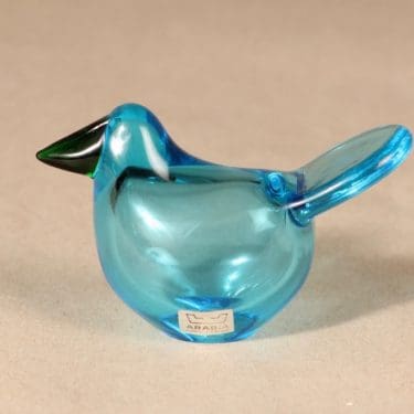 Nuutajärvi Sieppo, lintu, signeerattu, suunnittelija Oiva Toikka, lintu, signeerattu, signeerattu