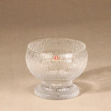 Iittala Kekkerit jälkiruokakulho, kirkas, suunnittelija Timo Sarpaneva,