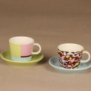Arabia XS espressokupit, Presso ja Piccolo, 2 kpl, suunnittelija Kristiina Riska, Kati Tuominen-Niittylä, Presso ja Piccolo