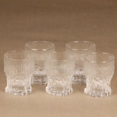 Iittala Aslak snapsilasi, 6 cl, 5 kpl, suunnittelija Tapio Wirkkala, 6 cl