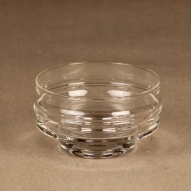 Iittala Pisaranrengas jälkiruokakulho, kirkas, suunnittelija Timo Sarpaneva,