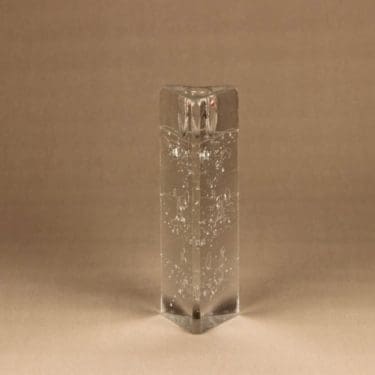 Iittala Arkipelago kynttilänjalka, kirkas, suunnittelija Timo Sarpaneva, Massiivinen, neliö