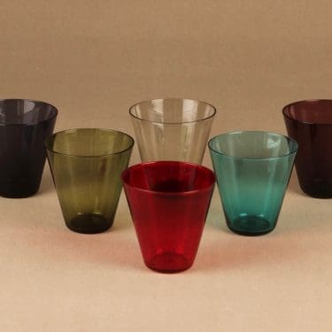 Nuutajärvi Kimara lasit, 20 cl, 6 kpl, suunnittelija Kaj Franck, 20 cl, kartio