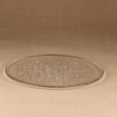 Iittala Kuusi tarjoilulautanen, kirkas, suunnittelija Jorma Vennola,