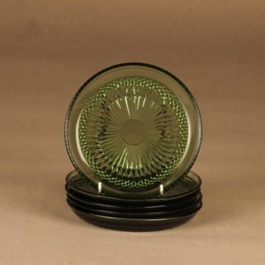 Riihimäen lasi Barokki lautanen, 13.5 cm, 5 kpl, suunnittelija Erkkitapio Siiroinen, 13.5 cm