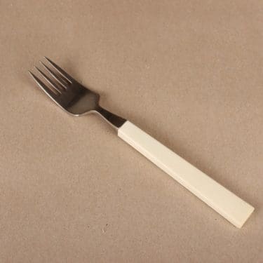 Fiskars Triennale haarukka, valkoinen, teräs, suunnittelija Bertel Gardberg,