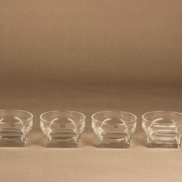 Iittala Contact jälkiruokakulho, kirkas, 4 kpl, suunnittelija Pertti Santalahti,