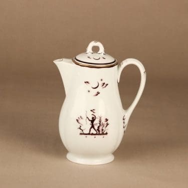 Arabia Diana kahvikaadin, 1 l, suunnittelija Einar Forseth, 1 l, art deco, metsästäjä-aihe