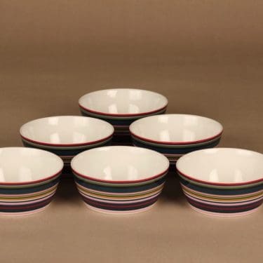 Iittala Origo kulho, raitakoriste, 6 kpl, suunnittelija Alfredo Haberli, raitakoriste