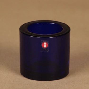 Iittala Kivi tuikkulyhty, koboltinsininen, suunnittelija Heikki Orvola,