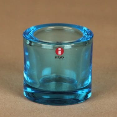 Iittala Kivi tuikkulyhty, vaaleansininen, suunnittelija Heikki Orvola,