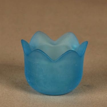 Iittala Tulip tuikkulyhty, mattasininen, suunnittelija Jorma Vennola,