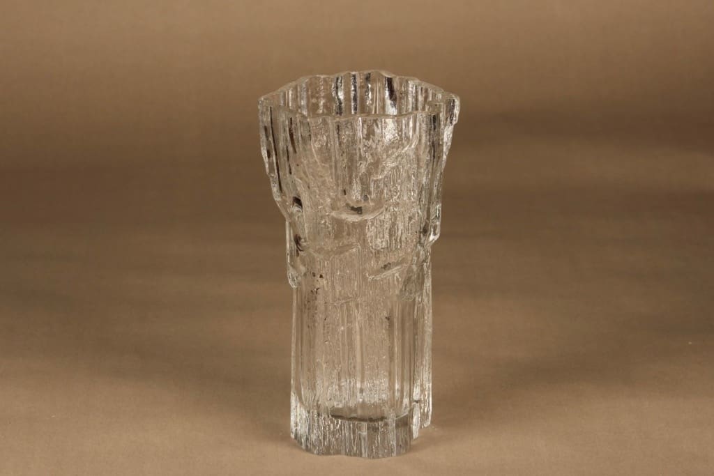 Iittala 3429 maljakko, kirkas, suunnittelija Tapio Wirkkala,
