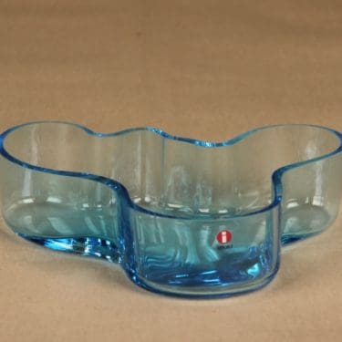 Iittala Aalto Collections malja, vedensininen, suunnittelija Alvar Aalto,