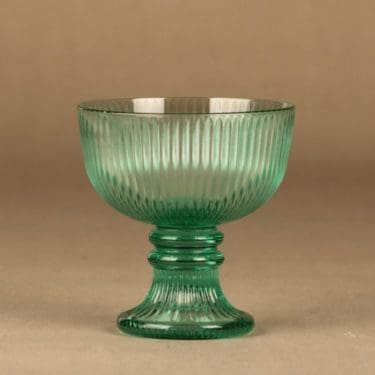 Iittala Viktor jälkiruokakulho, vihreä, suunnittelija Valto Kokko, vihreä