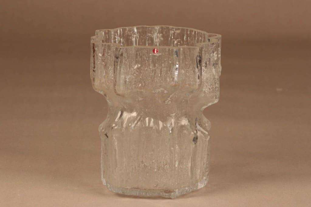 Iittala Gerania maljakko, kirkas, suunnittelija Tapio Wirkkala,